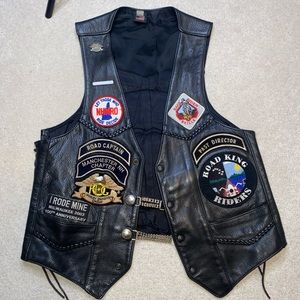 Vintage Custom Harley Davidson Leather Vest
